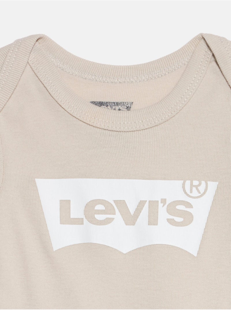 Body de bebé com logótipo - levi's kids Bege/Branco - Kiabi