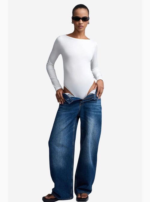 Body de corte slim com decote barco dilvin - Kiabi