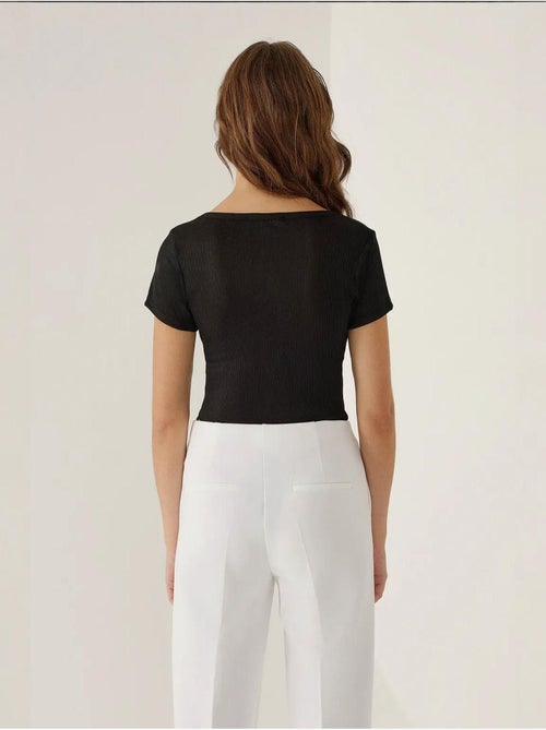 Body de gola quadrada hiccup - Kiabi Body de gola quadrada hiccup - Kiabi