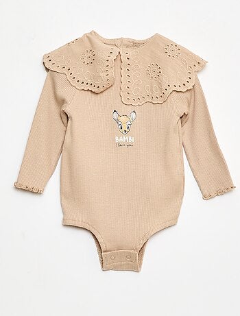 Body de malha canelada 'Minnie' 'Disney'