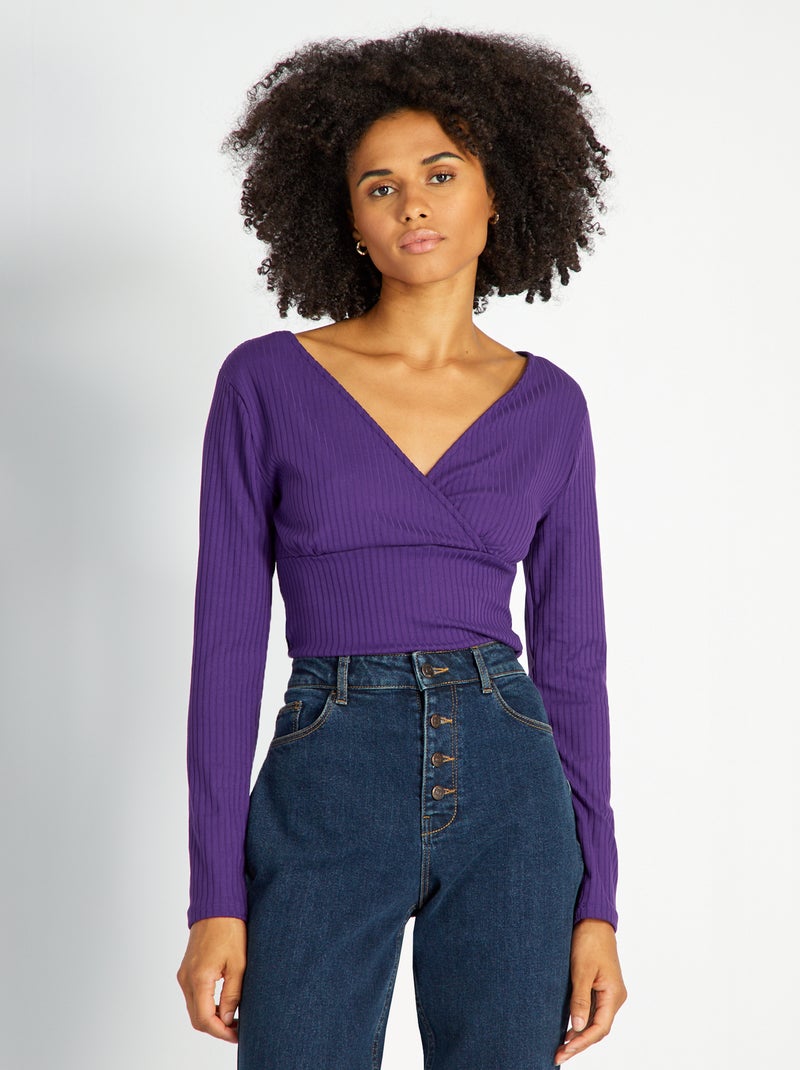 Body de malha canelada VIOLETA - Kiabi