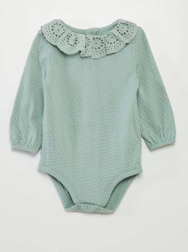 Body de malha popcorn VERDE - Kiabi
