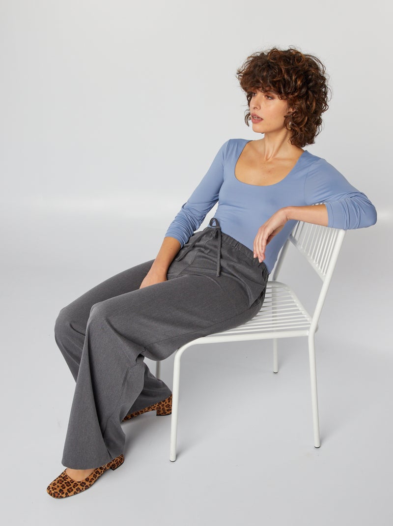 Body de manga comprida AZUL - Kiabi