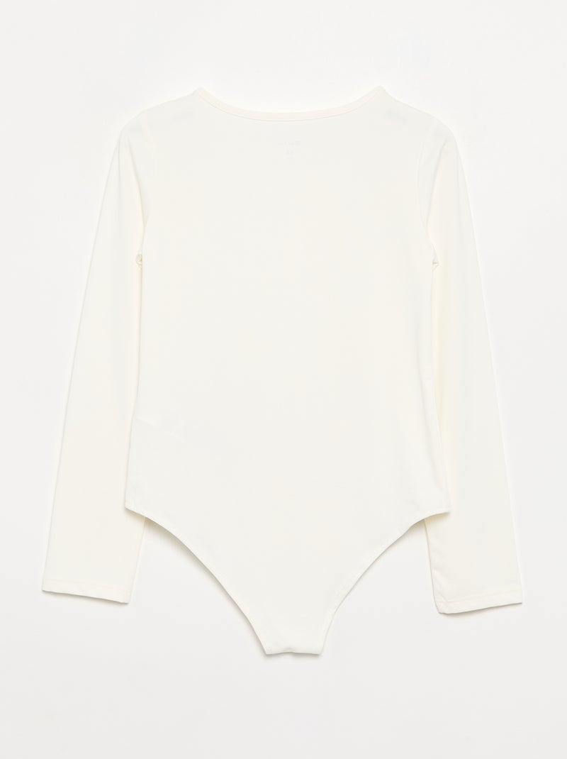 Body de manga comprida Branco - Kiabi