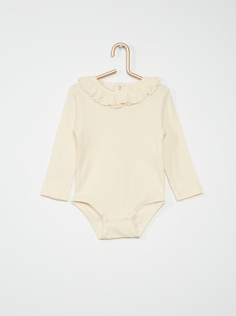 Body de manga comprida BRANCO - Kiabi