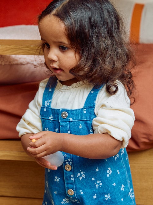 Body de manga comprida em malha pointelle - Kiabi