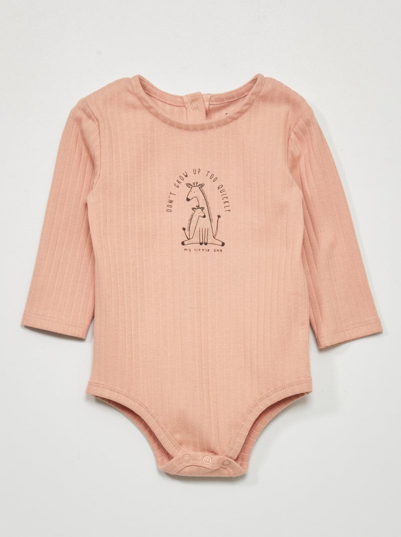 Body de manga comprida ROSA - Kiabi