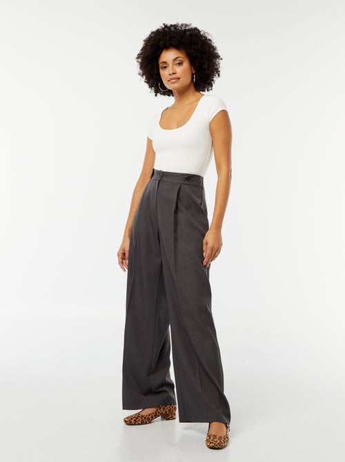 Body de manga curta canelado - Kiabi