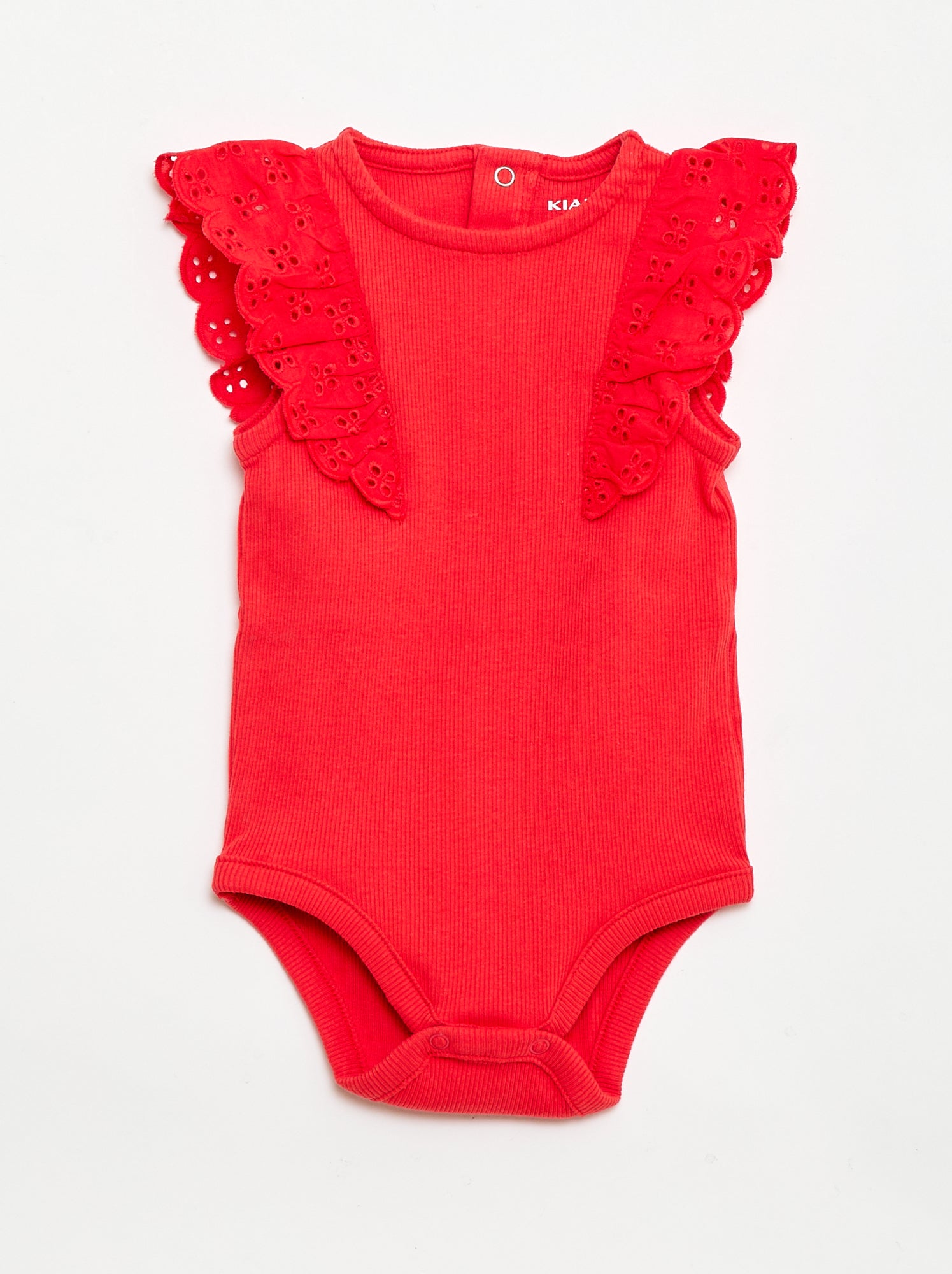 Body de manga curta com folhos