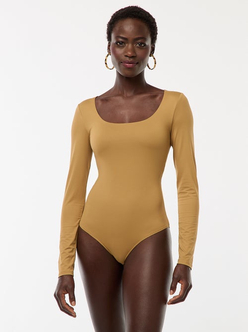 Body de mangas compridas e gola redonda - Kiabi