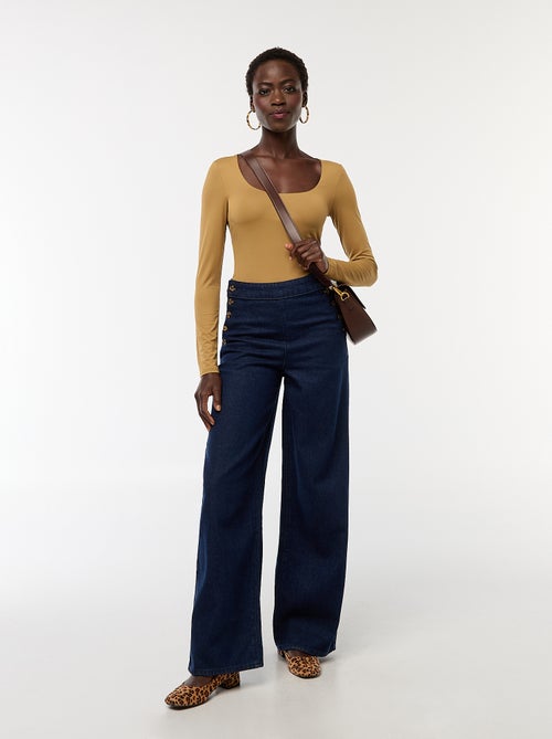 Body de mangas compridas e gola redonda - Kiabi