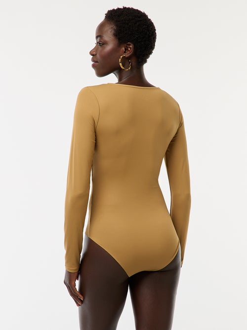 Body de mangas compridas e gola redonda - Kiabi