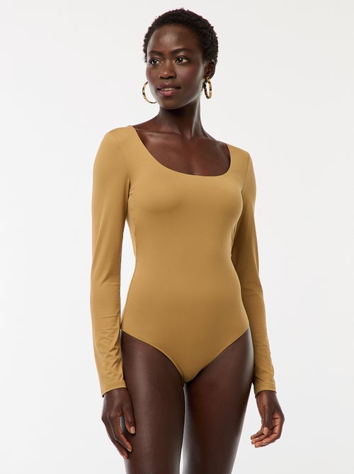 Body de mangas compridas e gola redonda - Kiabi