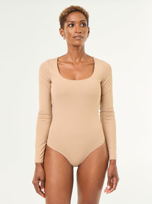 Body de mangas compridas e gola redonda - Kiabi