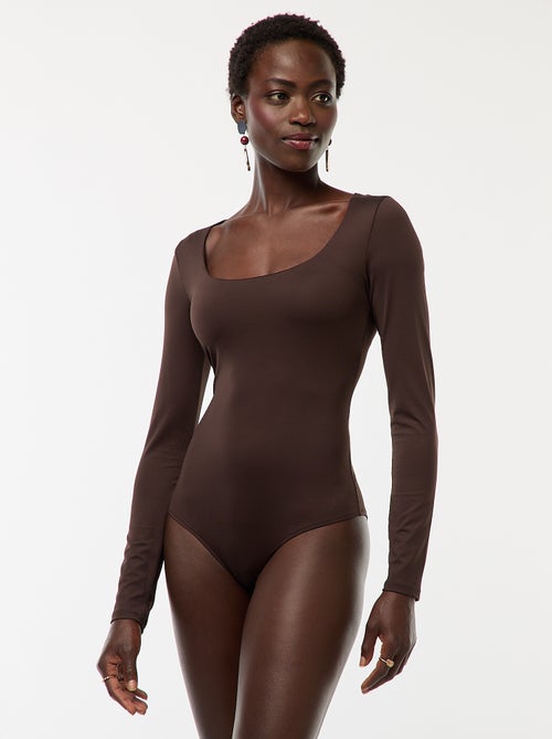 Body de mangas compridas e gola redonda - Kiabi