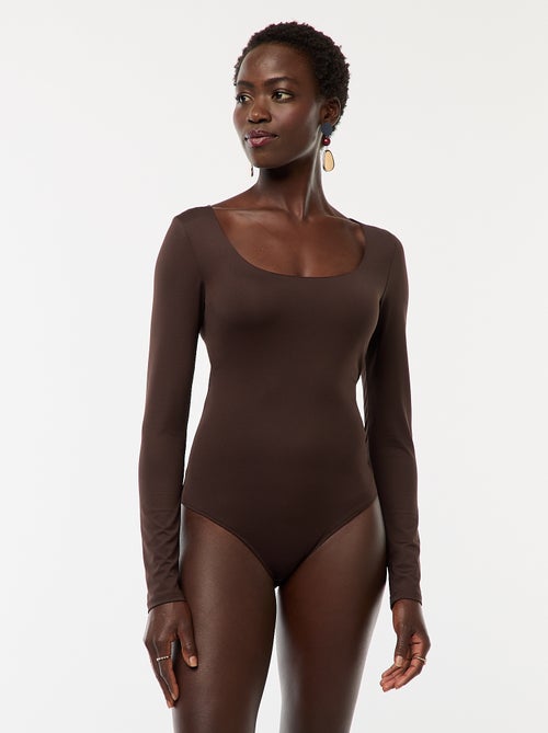 Body de mangas compridas e gola redonda - Kiabi