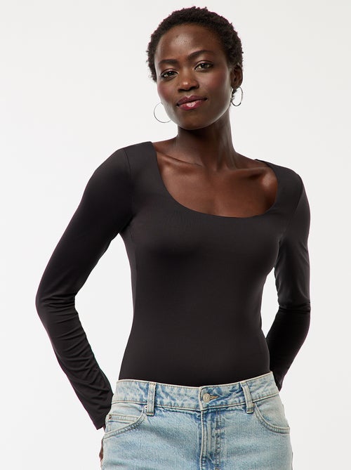 Body de mangas compridas e gola redonda - Kiabi