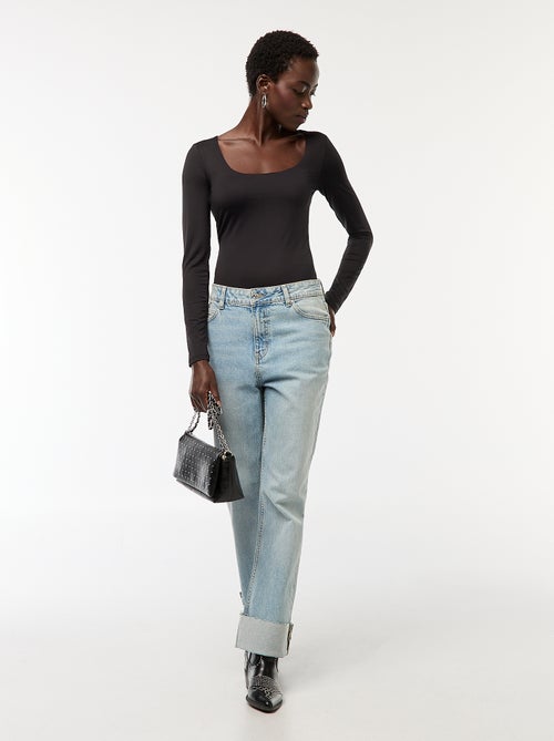 Body de mangas compridas e gola redonda - Kiabi