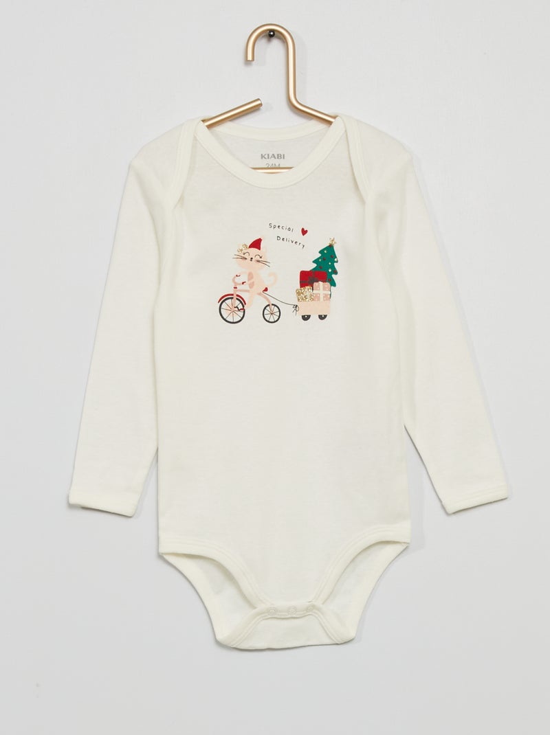 Body de Natal BRANCO - Kiabi