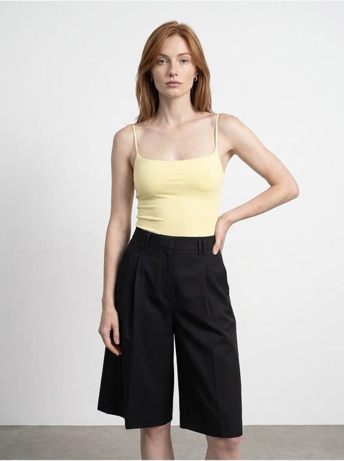 Body de nylon sem mangas com decote quadrado dilvin - Kiabi