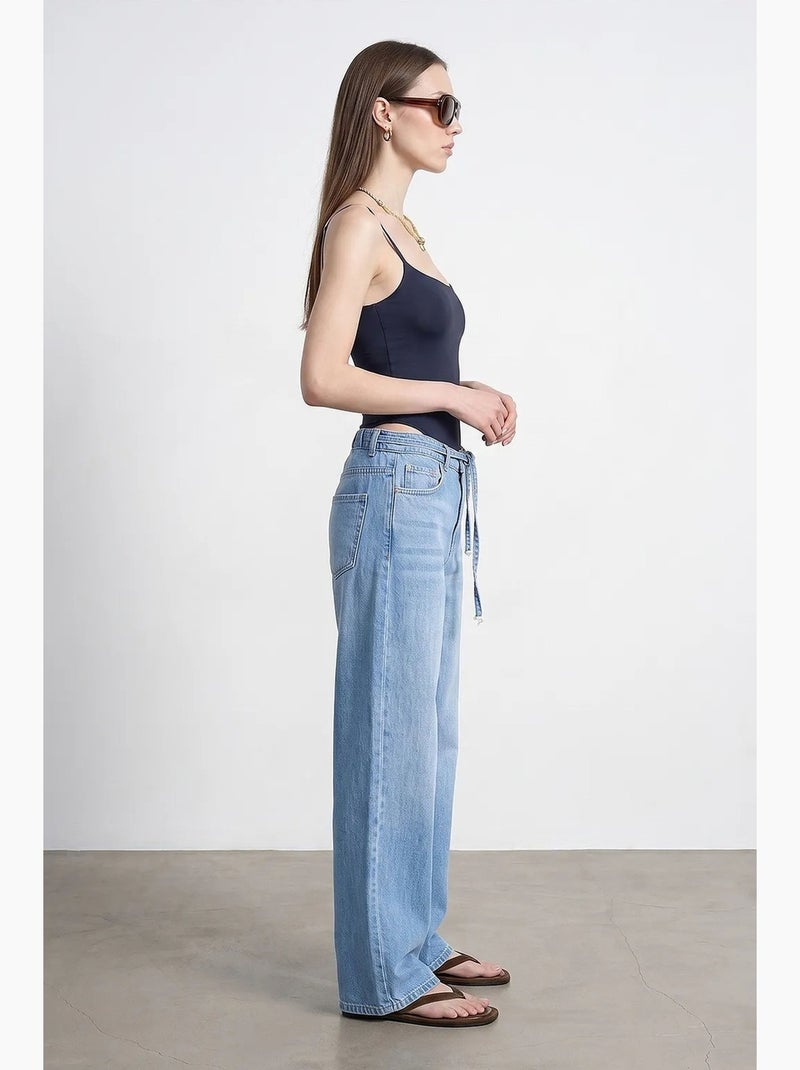 Body de nylon sem mangas com decote quadrado dilvin Azul-noite - Kiabi