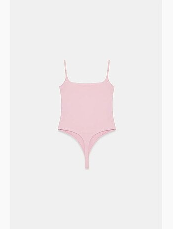 Body de nylon sem mangas com decote quadrado dilvin