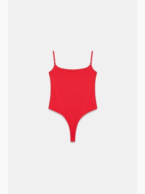 Body de nylon sem mangas com decote quadrado dilvin - Kiabi
