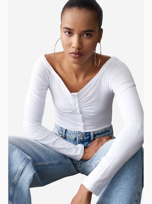 Body decote barco justo dilvin - Kiabi Body decote barco justo dilvin - Kiabi