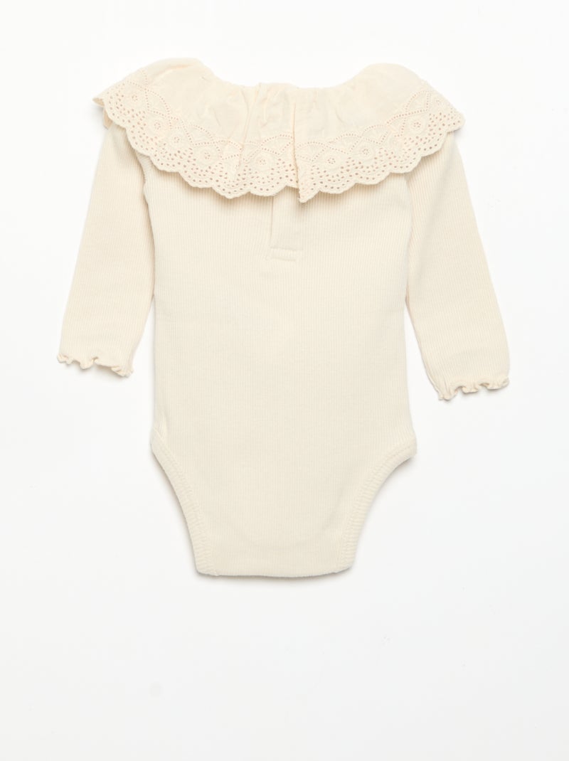 Body 'Disney' com gola bordada Branco - Kiabi
