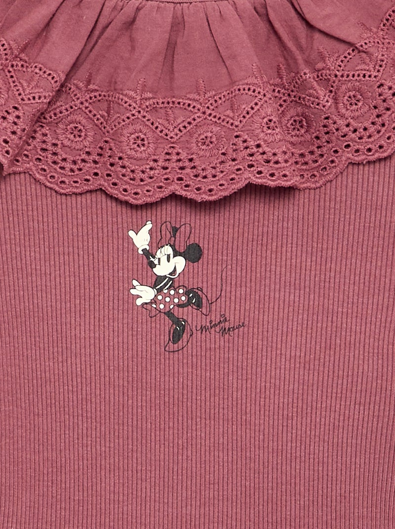 Body 'Disney' com gola bordada Rosa - Kiabi