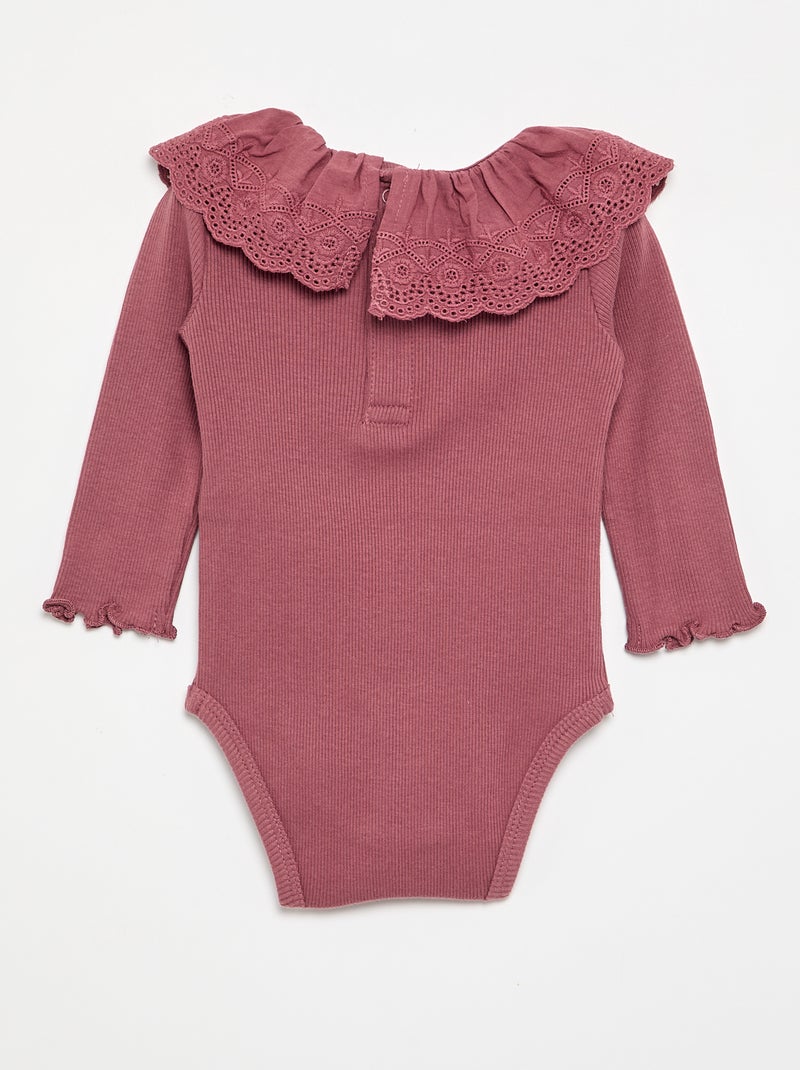 Body 'Disney' com gola bordada Rosa - Kiabi