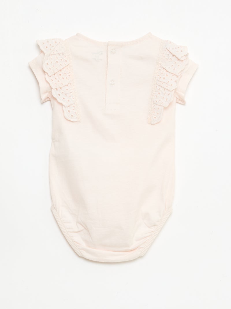 Body 'Disney' 'Marie' com bordados ingleses Rosa - Kiabi