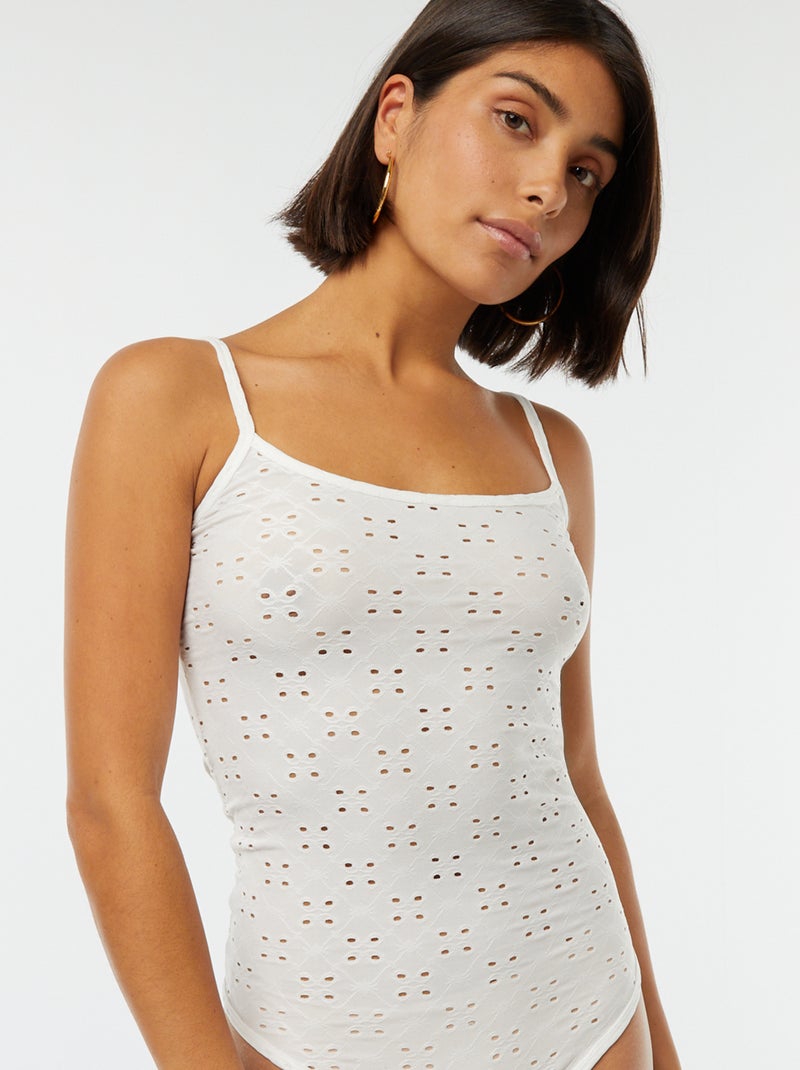 Body em bordado inglês Branco - Kiabi