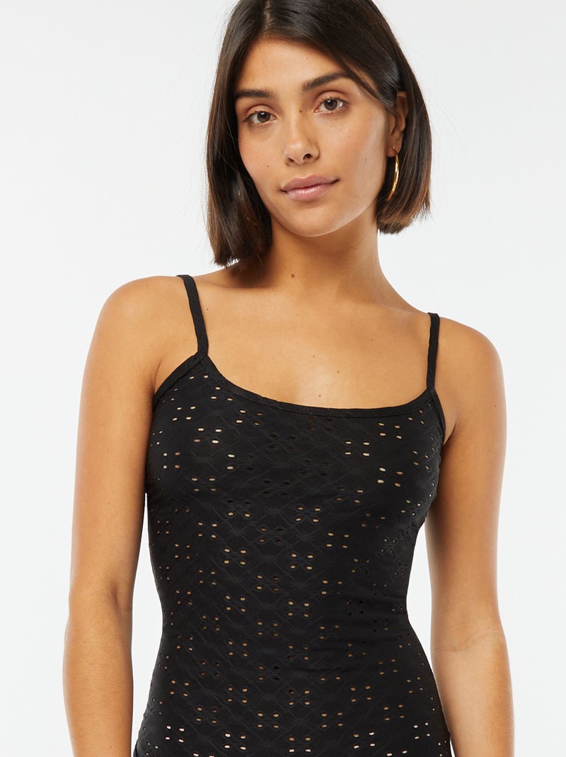 Body em bordado inglês Preto - Kiabi