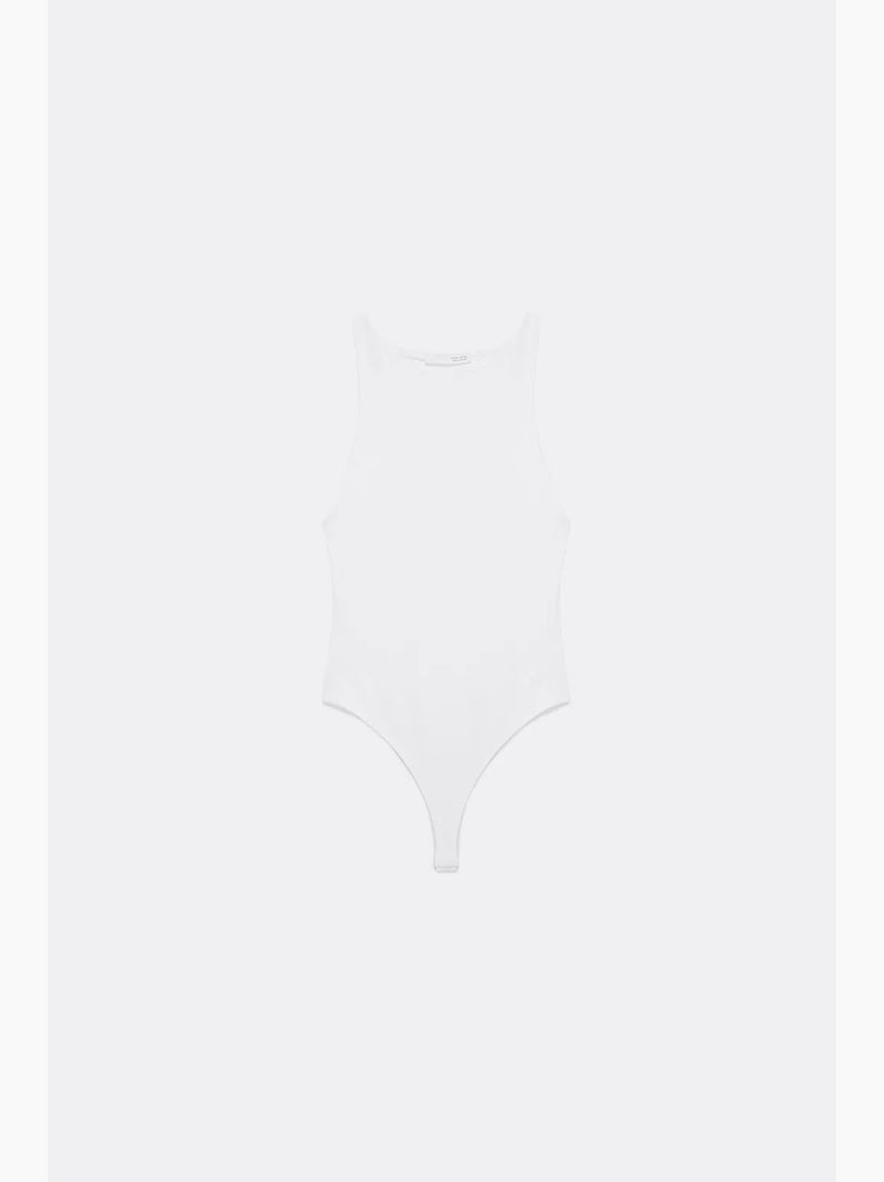 Body em jersey slim fit com decote halter dilvin Branco sujo - Kiabi