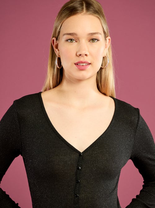 Body em malha com brilhos - Kiabi