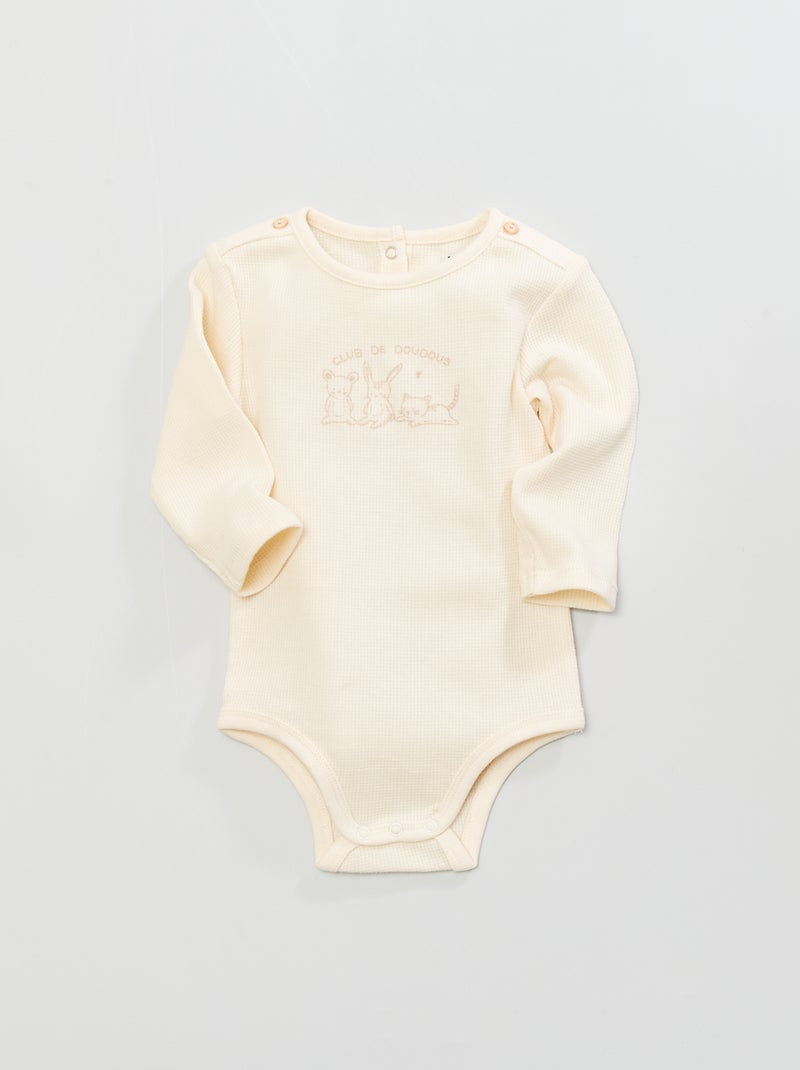 Body em malha gofrada BRANCO - Kiabi