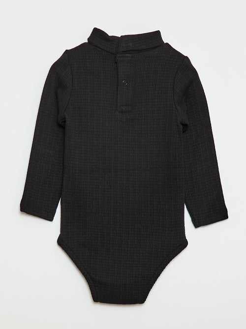 Body em malha piqué com gola alta - Kiabi