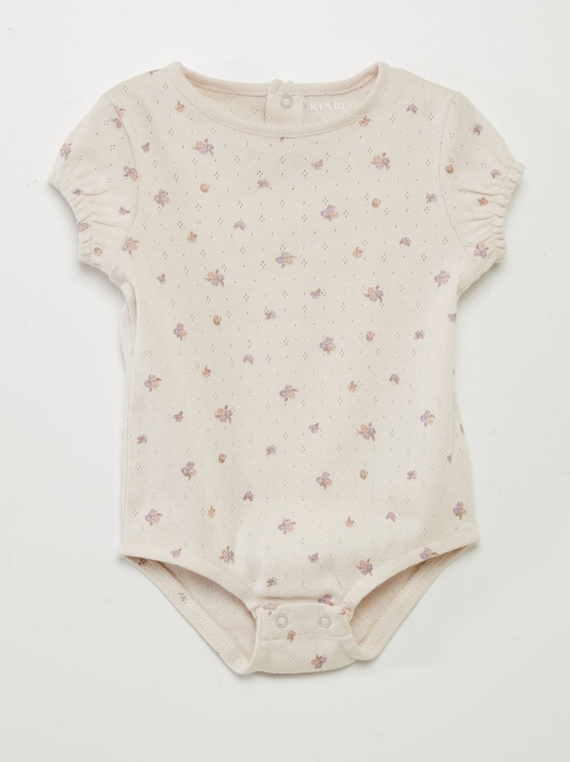 Body em malha pointelle CINZA - Kiabi