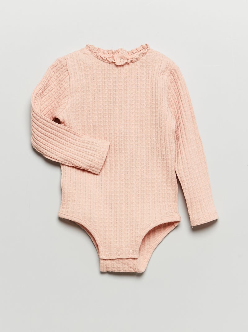 Body em malha pontilhada ROSA - Kiabi