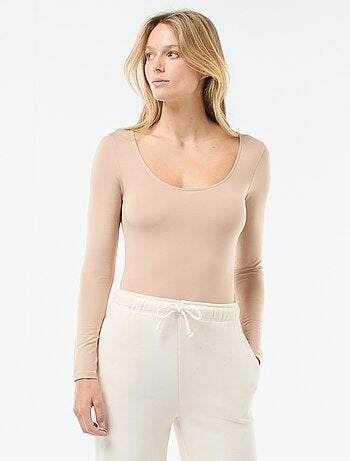 Body em material stretch termorregulador efeito segunda pele