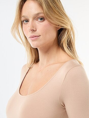 Body em material stretch termorregulador efeito segunda pele