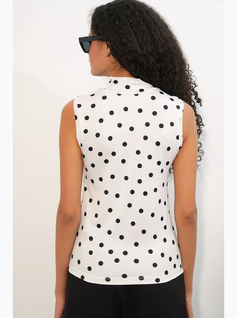 Body justo com meia gola alta bdart Creme - Kiabi