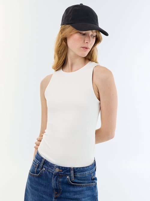 Body liso com gola redonda - Kiabi Body liso com gola redonda - Kiabi