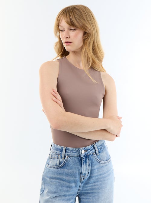 Body liso com gola redonda - Kiabi Body liso com gola redonda - Kiabi