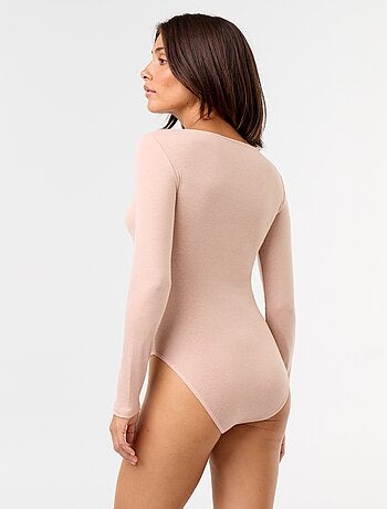 Body liso de lã misturada