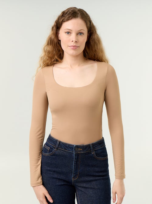 Body liso de manga comprida - Kiabi