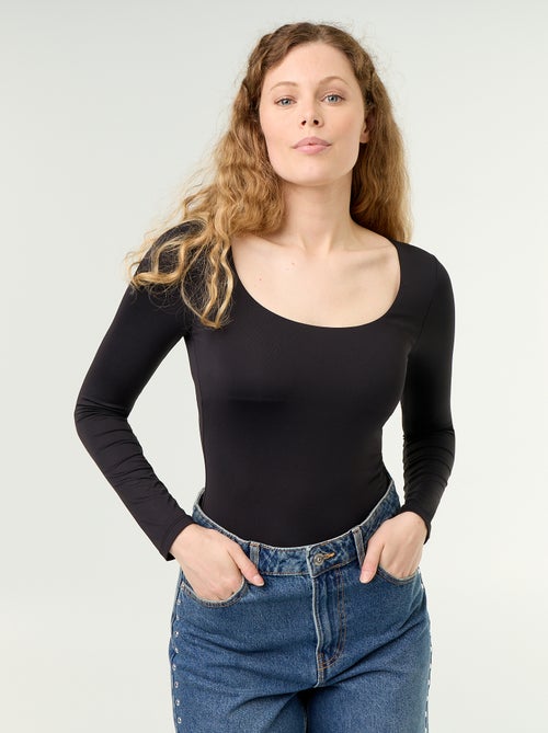 Body liso de manga comprida - Kiabi