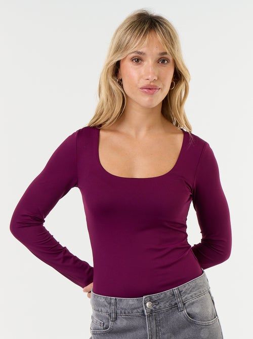 Body liso de manga comprida - Kiabi