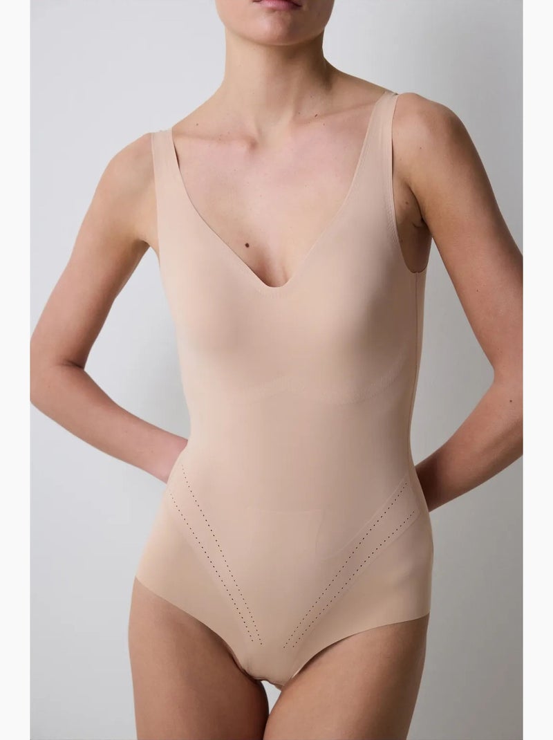 Body modelador leve invisível penti Bege-argila - Kiabi